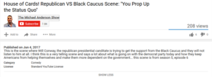 Congressional Black Caucus Scene on House of Cards