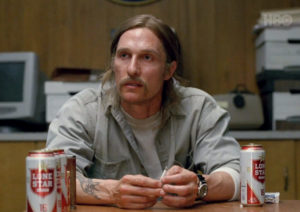 Michael Cohen Testifies before Congress, looking like Rust Cohle
