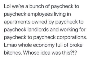 white privilege exists (paycheck to paycheck)