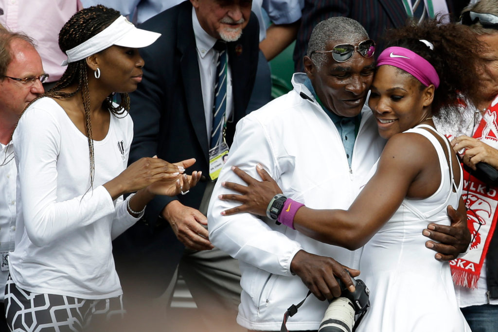 Richard Williams with Venus and Serena Williams