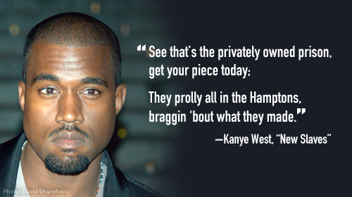 Yeezy on "New Slaves" - prisons for profit in America