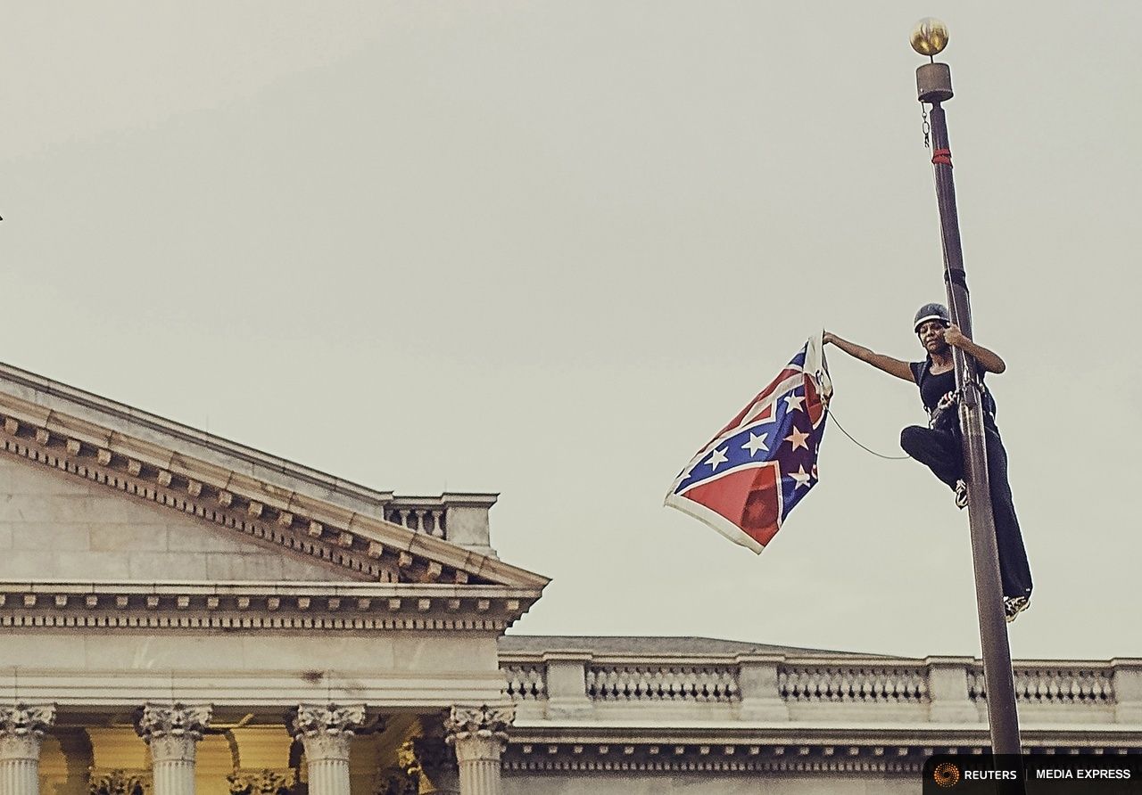 Bree Newsome Takes Confederate Flag Down